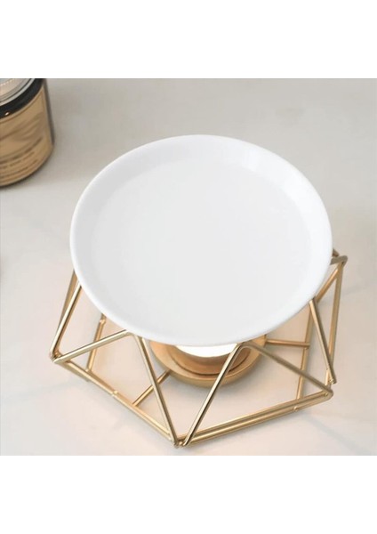 4x Seramik Koku Lambası Esansiyel Yağ Burner Esansiyel Yağlar Için Metal Brülör Yuvarlak Seramik Kase ile Melt Brülör (Yurt Dışından) fiyatları