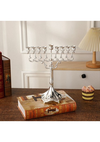 Mum Tutucu Zarif ve Üst Düzey Masa Dekorasyonu Mum Işığı Akşam Yemeği Mum Tutucu Gümüş (Yurt Dışından) fiyatları
