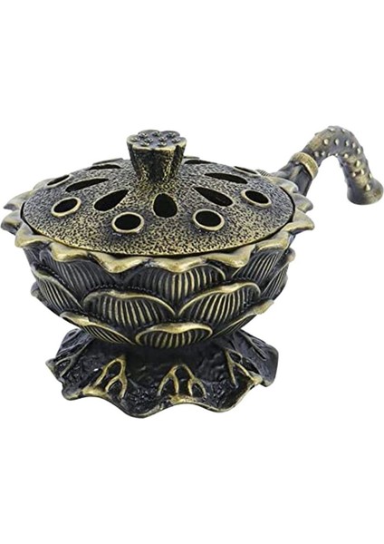 Frankincense Reçine Brülör Saplı Olumsuzluk Brülörü Lotus Şeklindeki Tutucu Ev Dekorasyonu Için Uygun (Yurt Dışından)