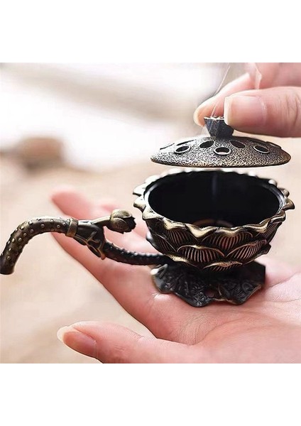 Frankincense Reçine Brülör Saplı Olumsuzluk Brülörü Lotus Şeklindeki Tutucu Ev Dekorasyonu Için Uygun (Yurt Dışından) indirimleri