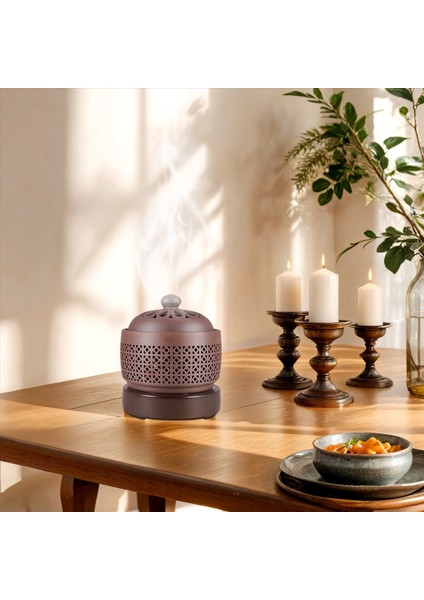 Aromaterapi Elektrik Tütsü Brülörü Uçli Yağ Gece Işığı 220V Zamanlama Sıcaklık Ayarı S (Yurt Dışından) fırsatları