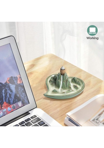 Şelale Backflow Tütsü Brülör Seramik El Yapımı Küçük Senser Tütsü Koni Tutucu Çeşmesi Aromaterapi Süslemesi (Yurt Dışından) modelleri