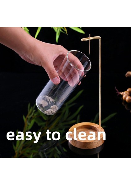 Tütsü Tutucu Insence Stick Tutucu Cam ile Uçan Tütsü Brülörü Kaymaz Ahşap Tepsi ve Pirinç Tütsü Çubuk Standı (Yurt Dışından) fiyatları