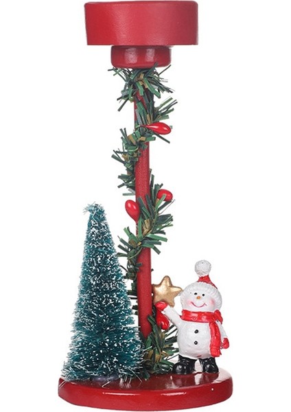 Noel Şamdan Tutucu Centerpiece Çay Işık Mum Standı Oturma Odası Yatak Odası Dekorasyonu C (Yurt Dışından)