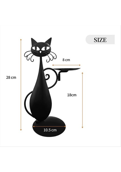 Kedi Mum Tutucu Vintage Candlestick Masaüstü Mum Stand Dekoru Çiftlik Evi Partisi Merkez Dekorasyon Hediyesi (Yurt Dışından) fiyatları