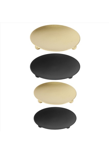 4 Paket Demir Plaka Mum Tutucu Sütun Şam Tutucuları LED ve Balmumu Mumları Tütsü Konileri Spa Düğünler (Altın+Siyah) (Yurt Dışından) indirimleri