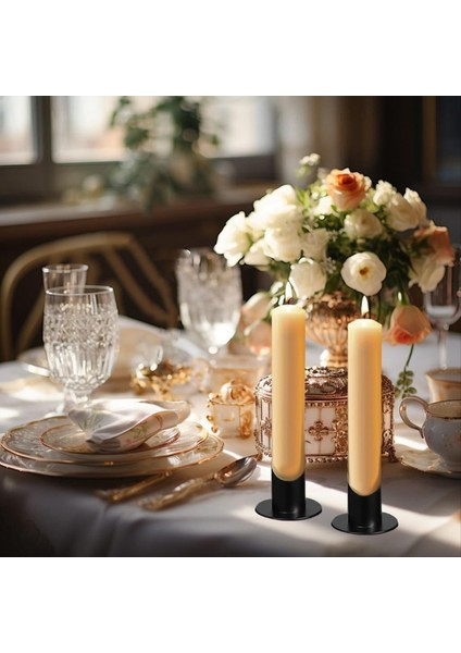 2pcs Cemaat Tutucu Eğimli Metal Şamdanlar Masa Centerpieces Vaftizler Mamalar Sayacı Taban H3CF (Yurt Dışından) indirimleri