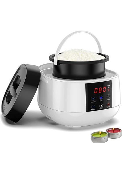 Mum Yapımı Balmumu Eritme Potu Mum Yapımı Için Balmumu Menter Yetişkinler Için LED Sıcaklık Ekranı Soya Balmumu Us Fiş (Yurt Dışından)