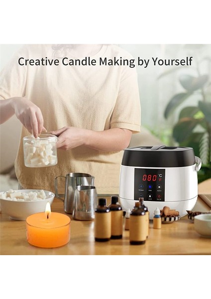 Mum Yapımı Balmumu Eritme Potu Mum Yapımı Için Balmumu Menter Yetişkinler Için LED Sıcaklık Ekranı Soya Balmumu Us Fiş (Yurt Dışından) indirimleri