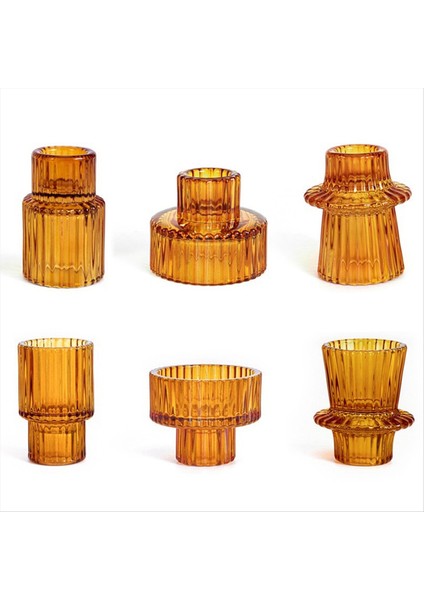 Masa Centerpieces Düğün Dekoru ve Parti A Için Konik Cam Şam Tutucuları Mum Sahipleri (Yurt Dışından) fiyatları