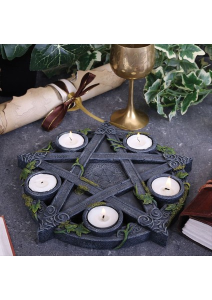 Ivy Plaka Retro Şamdan Süsleri Beş Noktalı Yıldız Şamdanları Tarot Süsleri Reçine El Sanatları (Yurt Dışından) fiyatları