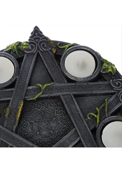 Ivy Plaka Retro Şamdan Süsleri Beş Noktalı Yıldız Şamdanları Tarot Süsleri Reçine El Sanatları (Yurt Dışından) fırsatları