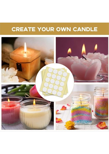 Dıy Mum Malzemesi 240 Parça Mum Fitiller Için Çift Taraflı Bant Mum Fitil Sabit Çıkartma Çapı 20MM Kalın 1mm (Yurt Dışından) modelleri