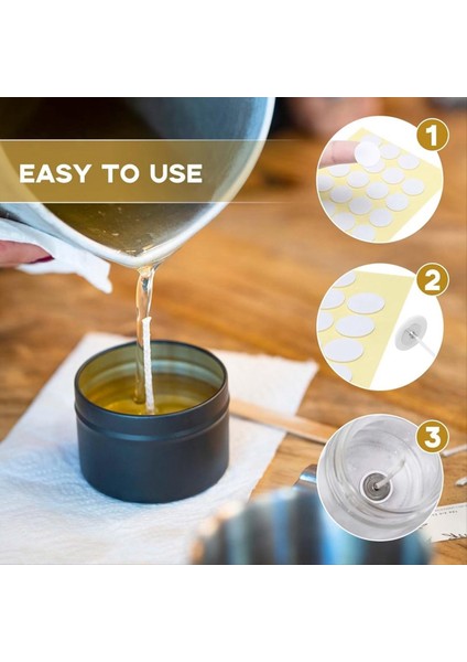 Dıy Mum Malzemesi 240 Parça Mum Fitiller Için Çift Taraflı Bant Mum Fitil Sabit Çıkartma Çapı 20MM Kalın 1mm (Yurt Dışından) fırsatları