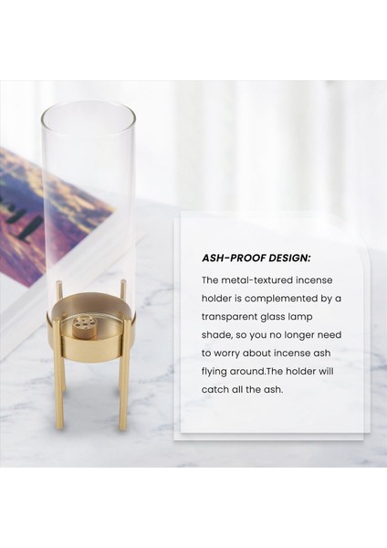 Çubuklar Için Tütsü Tutucu Çıkarılabilir Cam Kül Yakalayıcı ile Tütsü Brülör 9 Tütsü Delikli Tütsü Çubuğu Tutucu (Yurt Dışından) modelleri