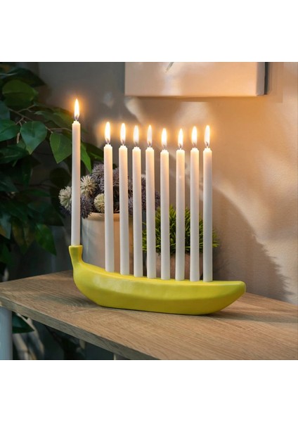 Muz Şeklindeki Şamdan Masa Üstü Şamdan Süsü Muz Şamdan Hanuka Şamdan Tatil Dekorasyonu (Yurt Dışından) fiyatları