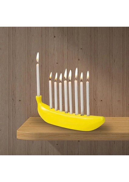Muz Şeklindeki Şamdan Masa Üstü Şamdan Süsü Muz Şamdan Hanuka Şamdan Tatil Dekorasyonu (Yurt Dışından) modelleri
