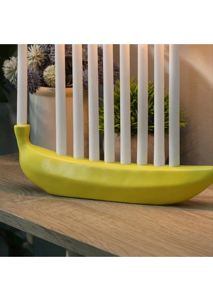 Muz Şeklindeki Şamdan Masa Üstü Şamdan Süsü Muz Şamdan Hanuka Şamdan Tatil Dekorasyonu (Yurt Dışından) fırsatları