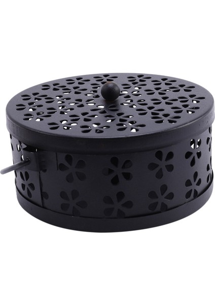 2x Nordic Retro Metal Içi Boş Çiçek Sivrisinek Tutucu Bahçe Brülör Sivrisinek Kovucu Kutu (Siyah) (Yurt Dışından) modelleri