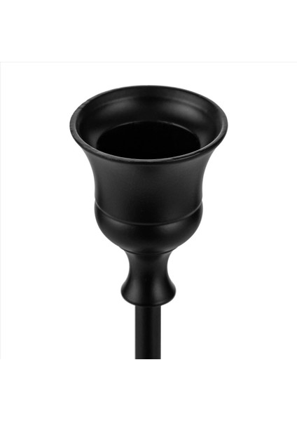 Konik Mum Tutucular Siyah Şamdan Seti 12 Mum Çubuğu Şömine Yemek Masası Için Uzun Tutucu Ev Dekorasyonu (Yurt Dışından)