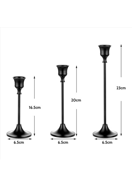 Konik Mum Tutucular Siyah Şamdan Seti 12 Mum Çubuğu Şömine Yemek Masası Için Uzun Tutucu Ev Dekorasyonu (Yurt Dışından) fiyatları