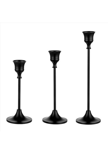 Konik Mum Tutucular Siyah Şamdan Seti 12 Mum Çubuğu Şömine Yemek Masası Için Uzun Tutucu Ev Dekorasyonu (Yurt Dışından) fırsatları