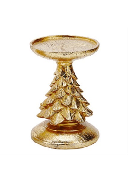 Retro Reçine Noel Ağacı Şamdan - Şenlikli Dekorasyon Masaüstü Atmosfer Vintage Craft Mum Tutucu Stand C (Yurt Dışından)