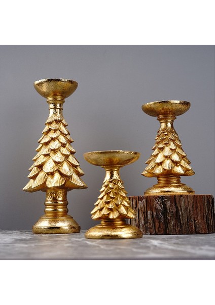Retro Reçine Noel Ağacı Şamdan - Şenlikli Dekorasyon Masaüstü Atmosfer Vintage Craft Mum Tutucu Stand C (Yurt Dışından) fiyatları