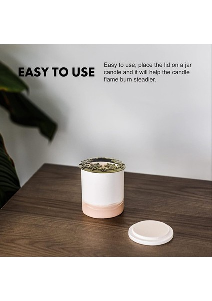 Mum Toppers Kokulu Mumlar Kapağı Kadınlar Için Mum Hediyeleri Kavanoz Mumlarının Eşit Olarak Erimesine Kar Tanesi Bronz 8 8 cm (Yurt Dışından) indirimleri