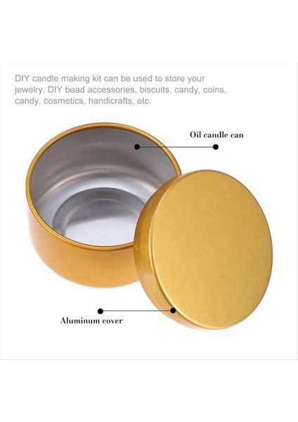 24 Adet Mum Kavanoz Dekoratif Etiketler Boş Depolama Tenekeleri Mum Teneke Kutu Şamdan Tutucular Yuvarlak Teneke Kaplar B (Yurt Dışından) fırsatları