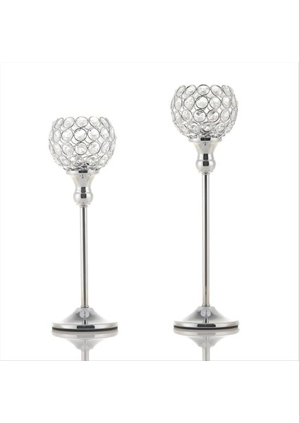 2pcs Mum Tutucular Masa Dekorasyonları Metal Kristal Şamdan Tutucuları Düğün Masa Partisi Kilise Modern Dekor A (Yurt Dışından)