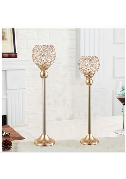 2pcs Mum Tutucular Masa Dekorasyonları Metal Kristal Şamdan Tutucuları Düğün Masa Partisi Kilise Modern Dekor A (Yurt Dışından) fiyatları
