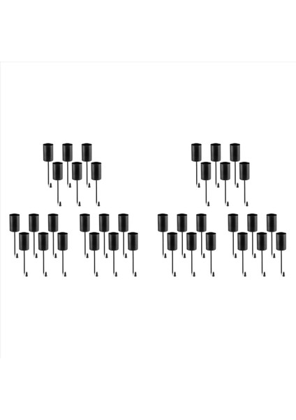 Mum Tutucular Advent Çelenk Mum Çubuklar Advent Çelenk Mum Tutucu Şişli Konik Mumlar 36PCS Siyah (Yurt Dışından)