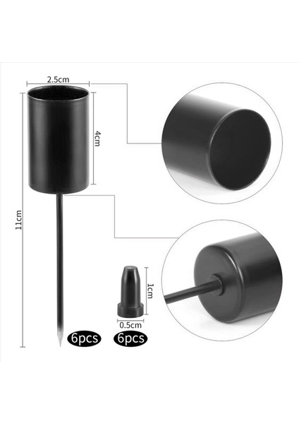 Mum Tutucular Advent Çelenk Mum Çubuklar Advent Çelenk Mum Tutucu Şişli Konik Mumlar 36PCS Siyah (Yurt Dışından) fırsatları