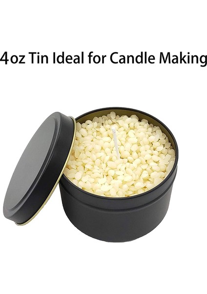 Mum Tenekeleri 24 Parça 4 Oz Metal Mum Kap Mum Sanat ve El Sanatları Kuru Depolama Siyah Yapmak Için (Yurt Dışından) fırsatları