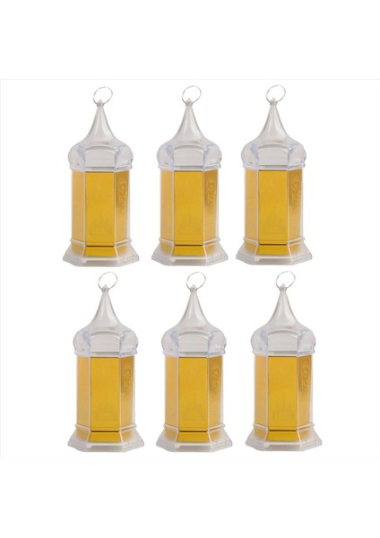 6 Adet Ramazan Mum Fener Lights 6 1 Inç Altın Mini Fener Işıkları Mübarek Asma Fenerler Dekoratif Işıklar (Yurt Dışından)