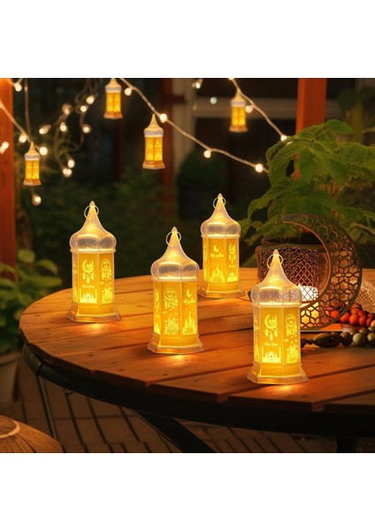 6 Adet Ramazan Mum Fener Lights 6 1 Inç Altın Mini Fener Işıkları Mübarek Asma Fenerler Dekoratif Işıklar (Yurt Dışından) fiyatları