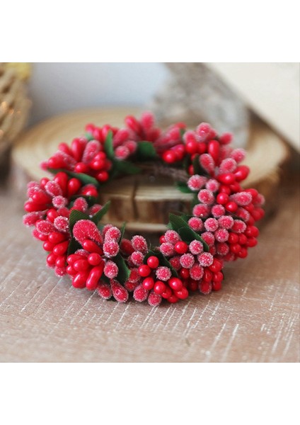 Kırmızı Berry Candlesticks Berry Candle Tutucu Noel Tealight-Candle Tutucu Çelenk Noel Mini Süslemesi (Yurt Dışından) fırsatları