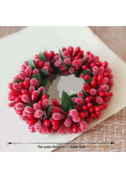 Kırmızı Berry Candlesticks Berry Candle Tutucu Noel Tealight-Candle Tutucu Çelenk Noel Mini Süslemesi (Yurt Dışından) indirimleri