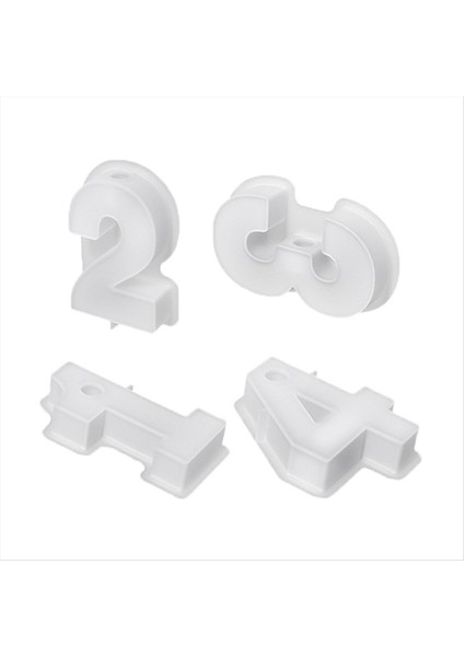4pcs 1-4 Sayı Kalıbı Dıy Silikon Kalıp 3D El Yapımı Mum Tutucu Kalıplar Sıva Kalıbı Mum Tutucu Kalıp (Yurt Dışından)
