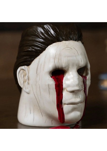 Party Korku Öğeleri Için Gözyaşları ve Kırmızı Mumlar ile Insan Kafaları Şamdan Ana Sayfa Masaüstü Dekorasyonu (Yurt Dışından) indirimleri