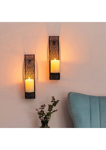 3x Raf Çözümü Duvar Sconce Mum Tutucu Duvar Monte Sütun Mumları Oda Dekorasyon Mum Standı (Yurt Dışından) fiyatları