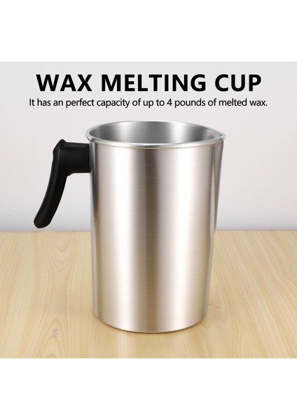 4 Pound Mum Yapma Pot Alüminyum Inşaat Mum Yapımı Sürahi Damasız Dökülen Spout Balmumu Eritme Pot (Yurt Dışından) modelleri