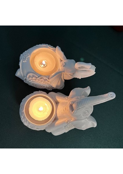 B-Gold Hayvan Mum Tutucuları Fil Heykel Çayı Işık Mum Tutucu Deco Küçük Mum Çubuk Tutucuları Iyi Şanslı Hediye (Yurt Dışından) modelleri