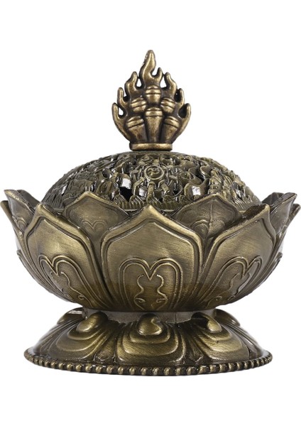 Lotus Tütsü Duman Koni Aroma Brülör Tutucu Soba Backflow Sansürü Dekor-Bronz (Yurt Dışından) fiyatları