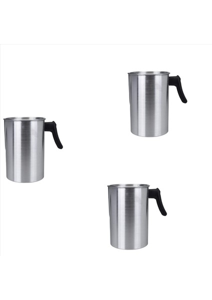 3x 4 Pound Mum Yapma Pot Alüminyum Inşaat Mum Yapımı Sürahi Damgısız Döküm Balmumu Eritme Potu (Yurt Dışından)