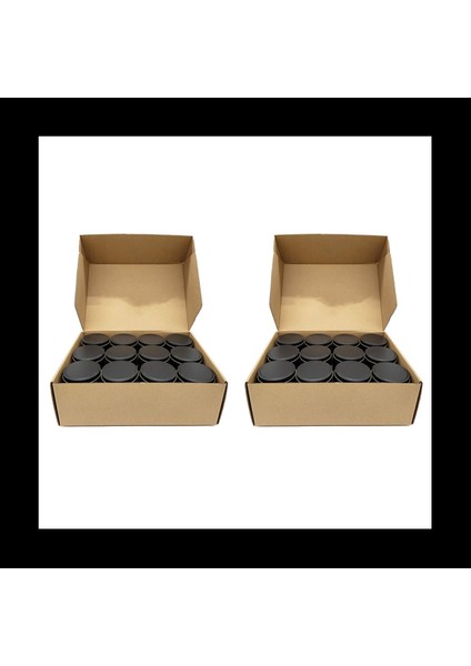 Mum Tenekeleri 120 Parça 4 Oz Metal Mum Kap Mum Sanat ve El Sanatları Kuru Depolama Siyah Yapmak Için (Yurt Dışından)