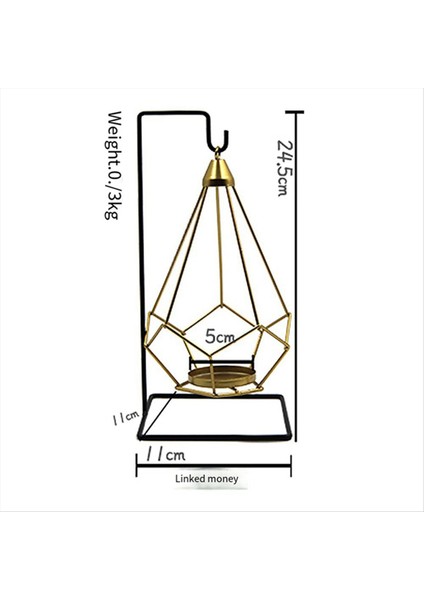 Demir Asma Mum Tutucu Siyah Demir Standı ile Asılı Geometrik Mum Tutucu Lüks Romantik Mum Tutucu Dekor C (Yurt Dışından) fiyatları