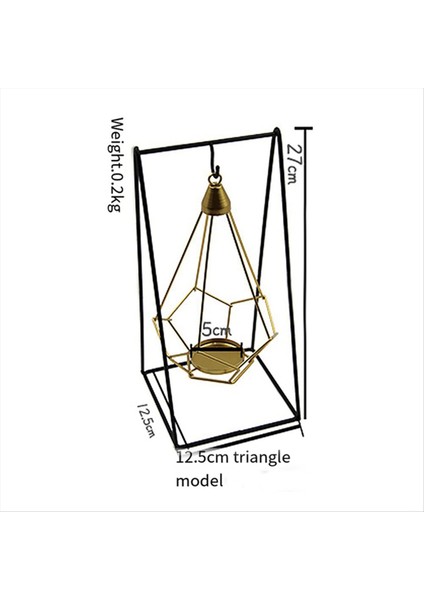 Demir Asma Mum Tutucu Siyah Demir Standı ile Asılı Geometrik Mum Tutucu Lüks Romantik Mum Tutucu Dekor C (Yurt Dışından) modelleri