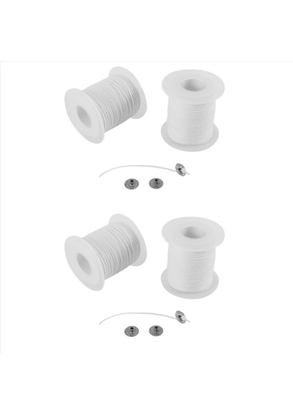 Mum Diy Aletleri 4 Rulo Örgülü Mum Fitil Pamuk Çekirdeği ve 400 Ad (Yurt Dışından)